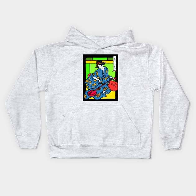 Geisha No. 1 (Colored) Kids Hoodie by LefTEE Designs